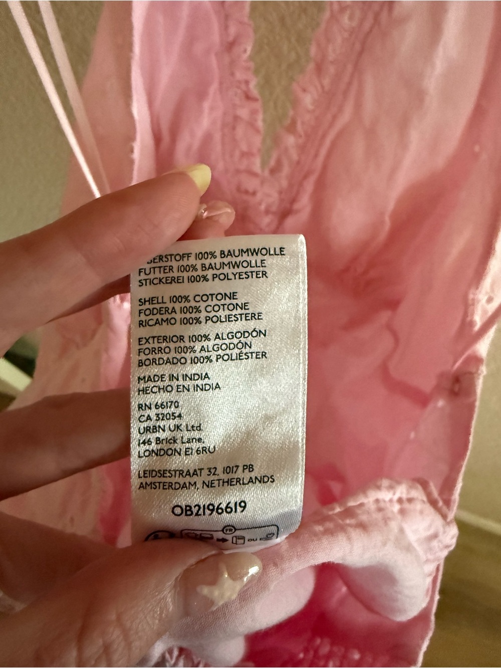 Kimchi Blue Light Pink Eyelet Halter Mini Dress - Picture 4 of 4